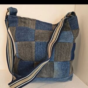 Patchwork Denim Shoulder Bag